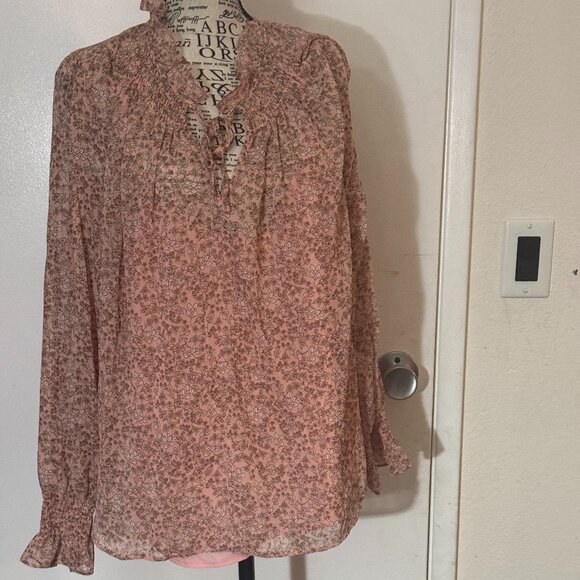 Loft New Chiffon Floral Blouse - Picture 1 of 3